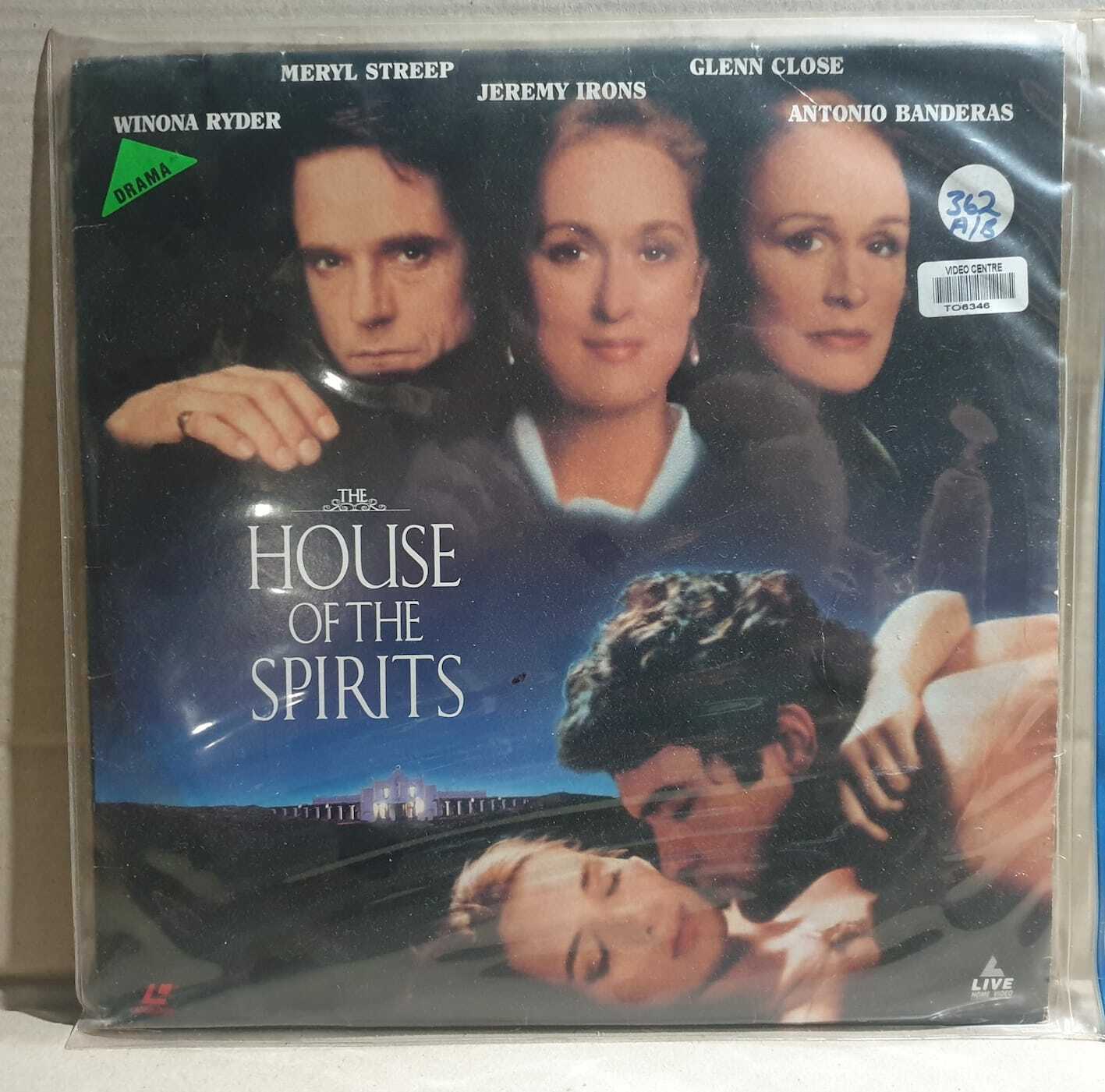 LASERDISC MOVIE - HOUSE OF THE SPIRITS - Meryl Streep, Glenn Close, Jeremy Ir...