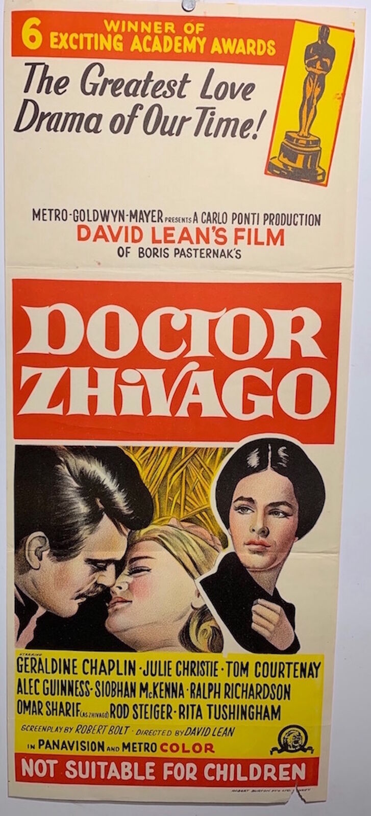 ORIGINAL DAYBILL MOVIE POSTER - DOCTOR ZHIVAGO