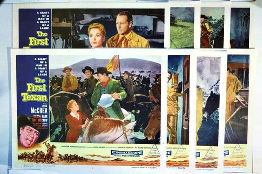 ORIGINAL LOBBY CARDS - THE FIRST TEXAN - 1956 - set of 8