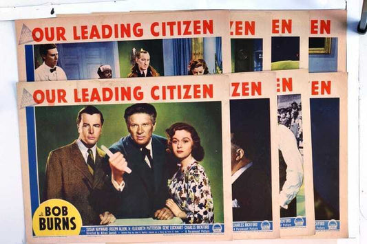 ORIGINAL LOBBY CARDS - OUR LEADING CITIZEN - 1939 - set of 8