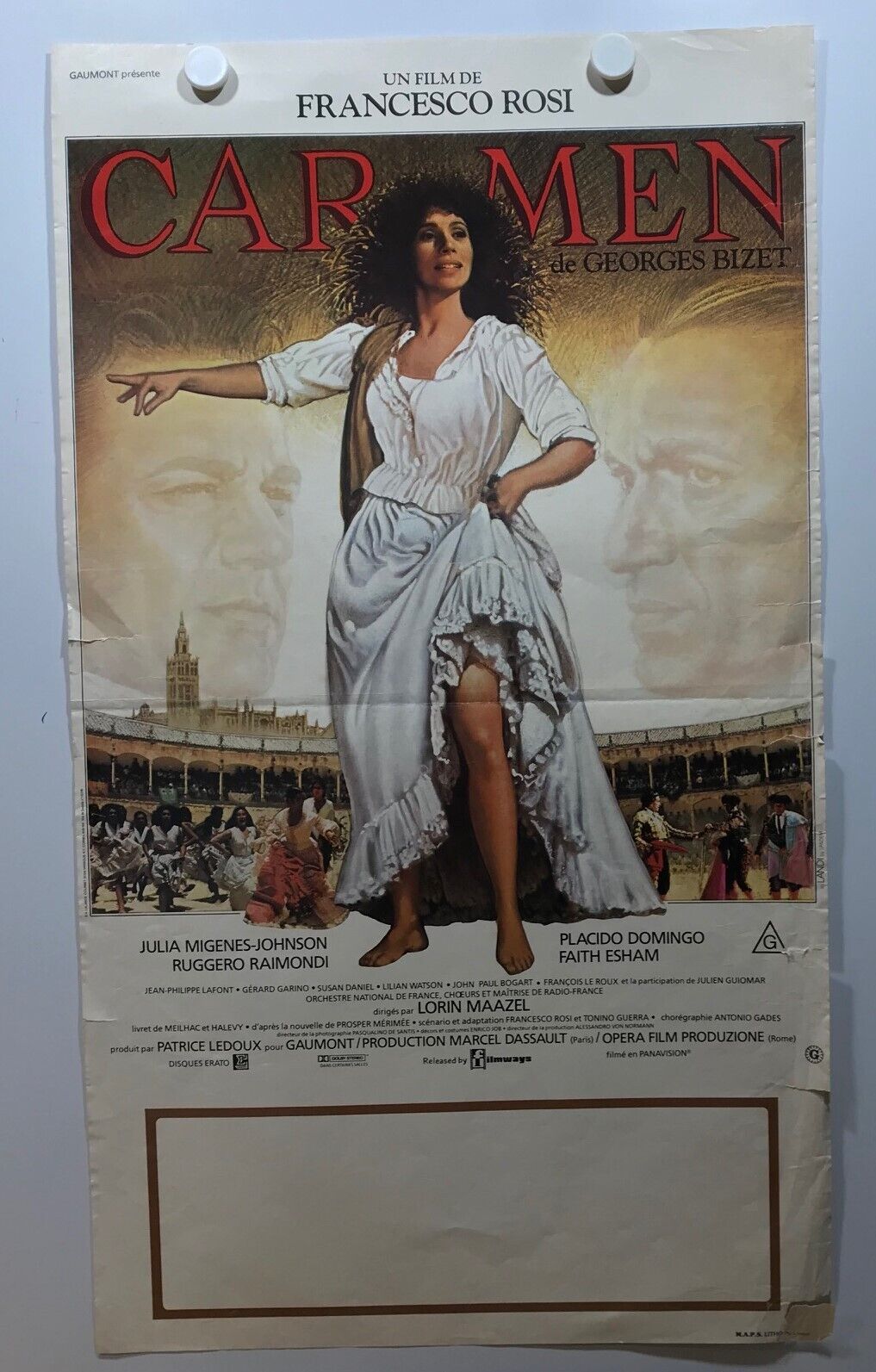 ORIGINAL DAYBILL MOVIE POSTER - CARMEN - de Georges Bizet