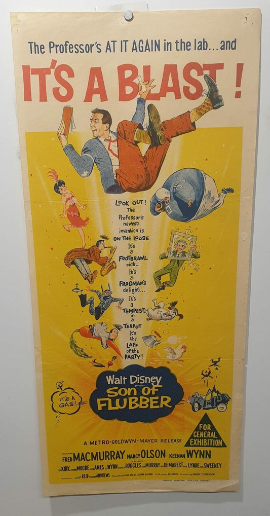 ORIGINAL DAYBILL MOVIE POSTER - SON OF FLUBBER