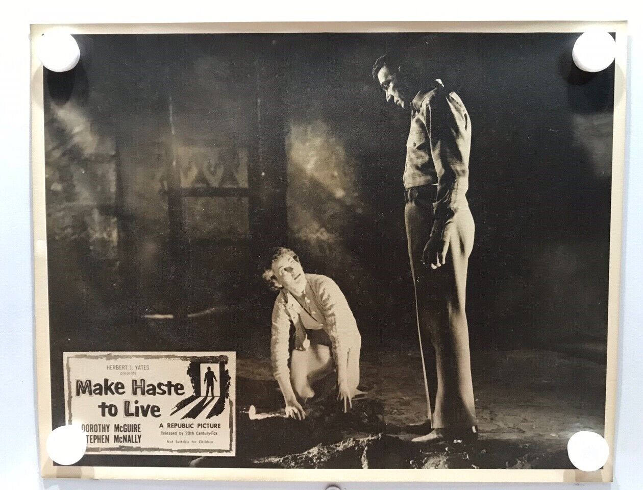 ORIGINAL LOBBY CARDS - MAKE HASTE TO LIVE - 1954 - set of 8