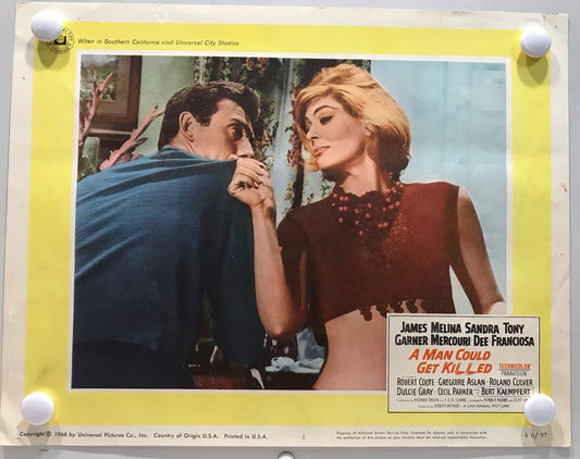 ORIGINAL LOBBY CARDS - A MAN COULD GET KILLED - 1966 - set of 8