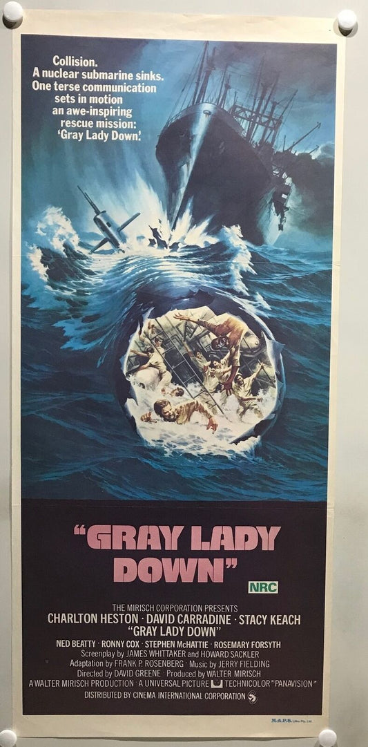 ORIGINAL DAYBILL MOVIE POSTER - GRAY LADY DOWN - 1978 (A)