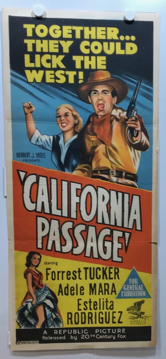 ORIGINAL DAYBILL MOVIE POSTER - CALIFORNIA PASSAGE