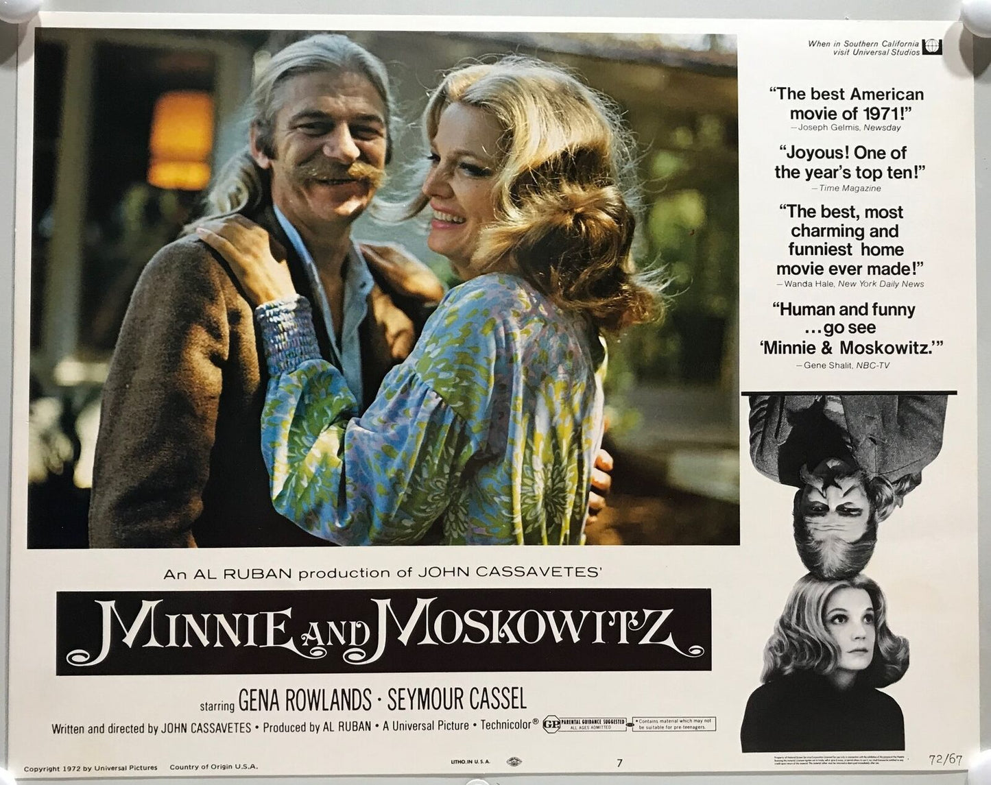 ORIGINAL LOBBY CARDS - MINNIE AND MOSKOWITZ - 1971 - set of 8