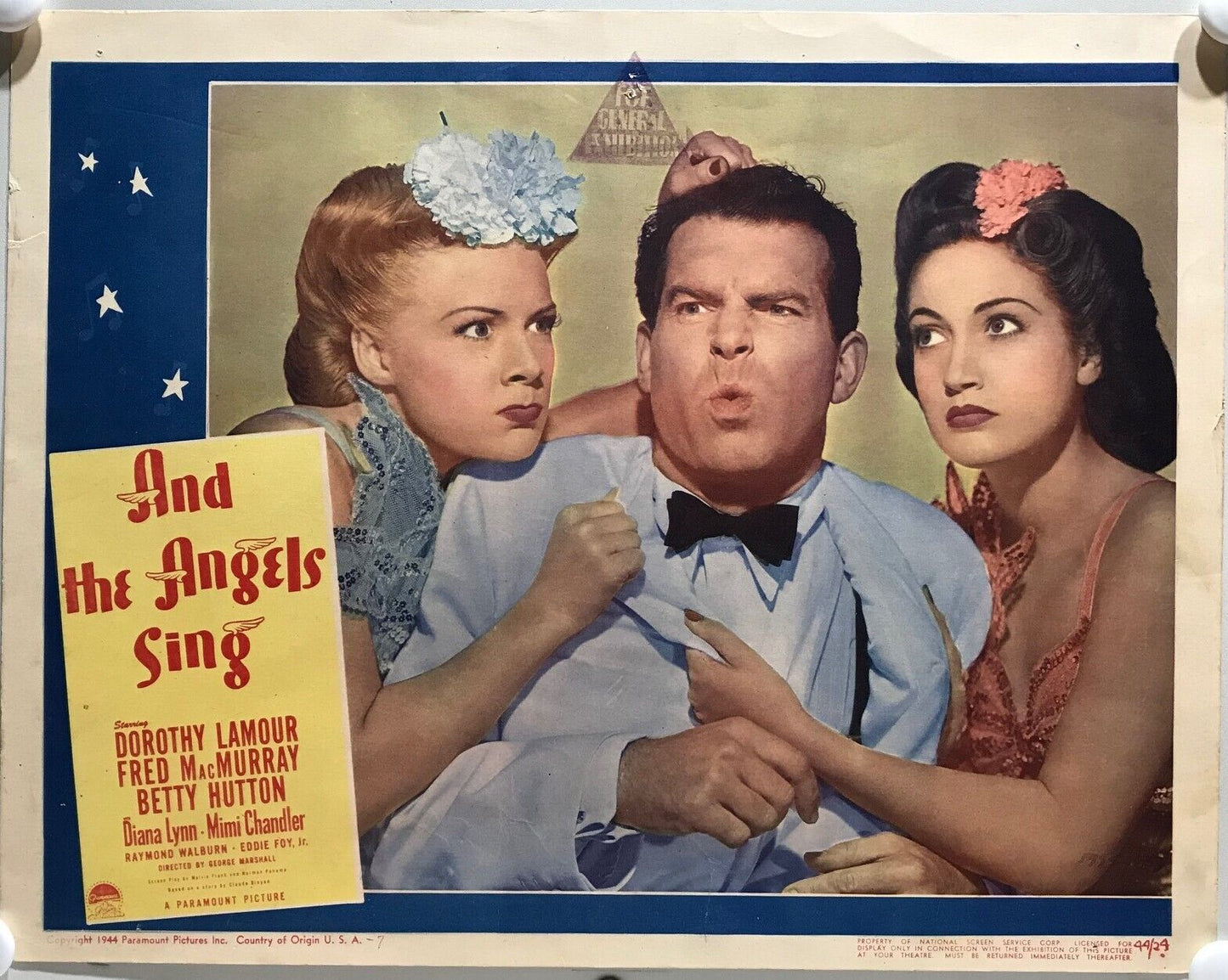 ORIGINAL LOBBY CARDS - AND THE ANGELS SING - 1944 - set of 8