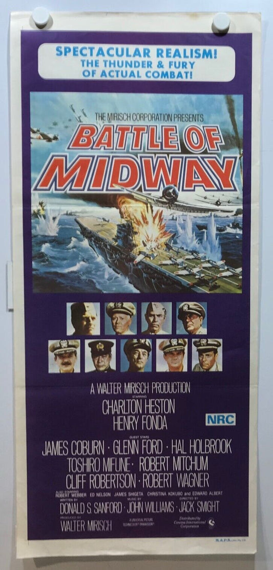 ORIGINAL DAYBILL MOVIE POSTER - BATTLE OF MIDWAY - 1976