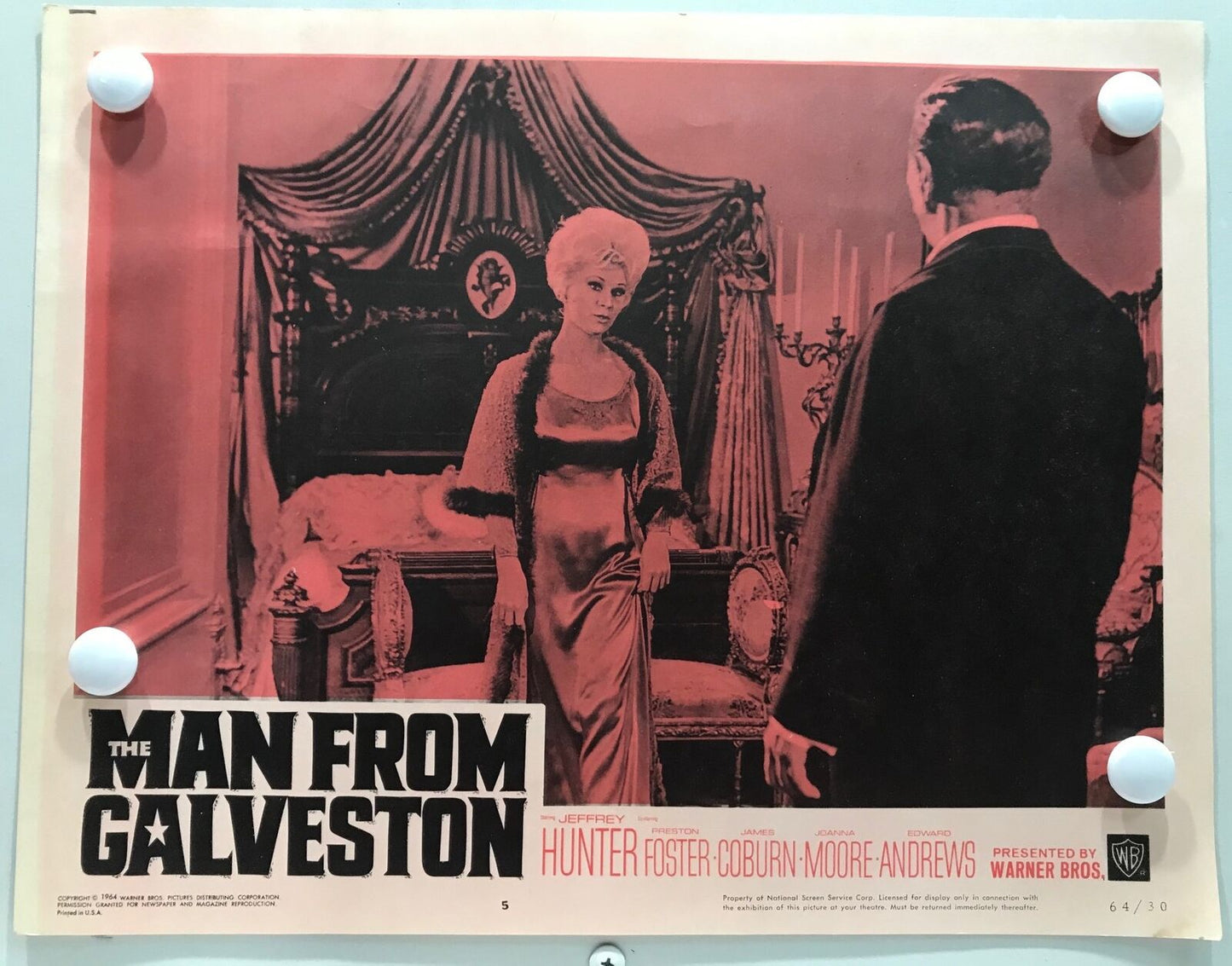 ORIGINAL LOBBY CARDS - THE MAN FROM GALVESTON - 1964 - set of 8