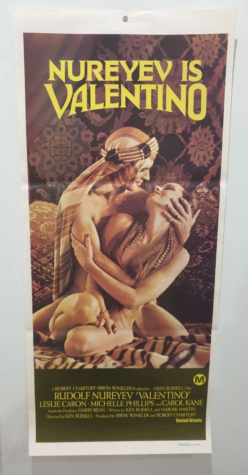 ORIGINAL DAYBILL MOVIE POSTER - VALENTINO (b) - 1977