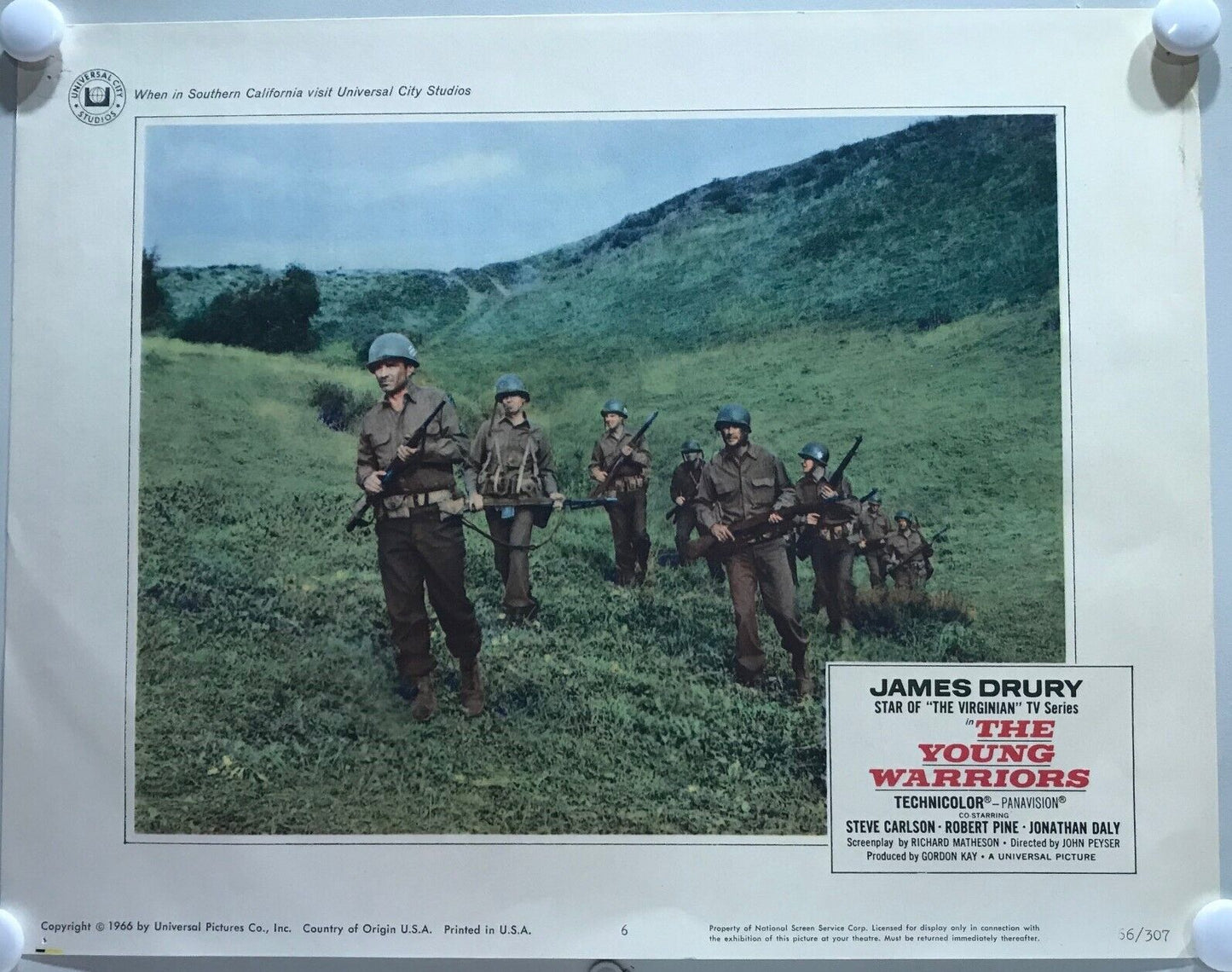 ORIGINAL LOBBY CARDS - THE YOUNG WARRIORS - 1966 - set of 8