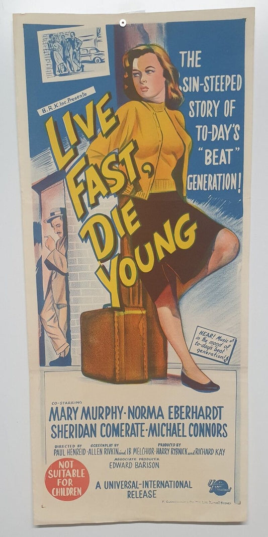 ORIGINAL DAYBILL MOVIE POSTER - LIVE FAST, DIE YOUNG