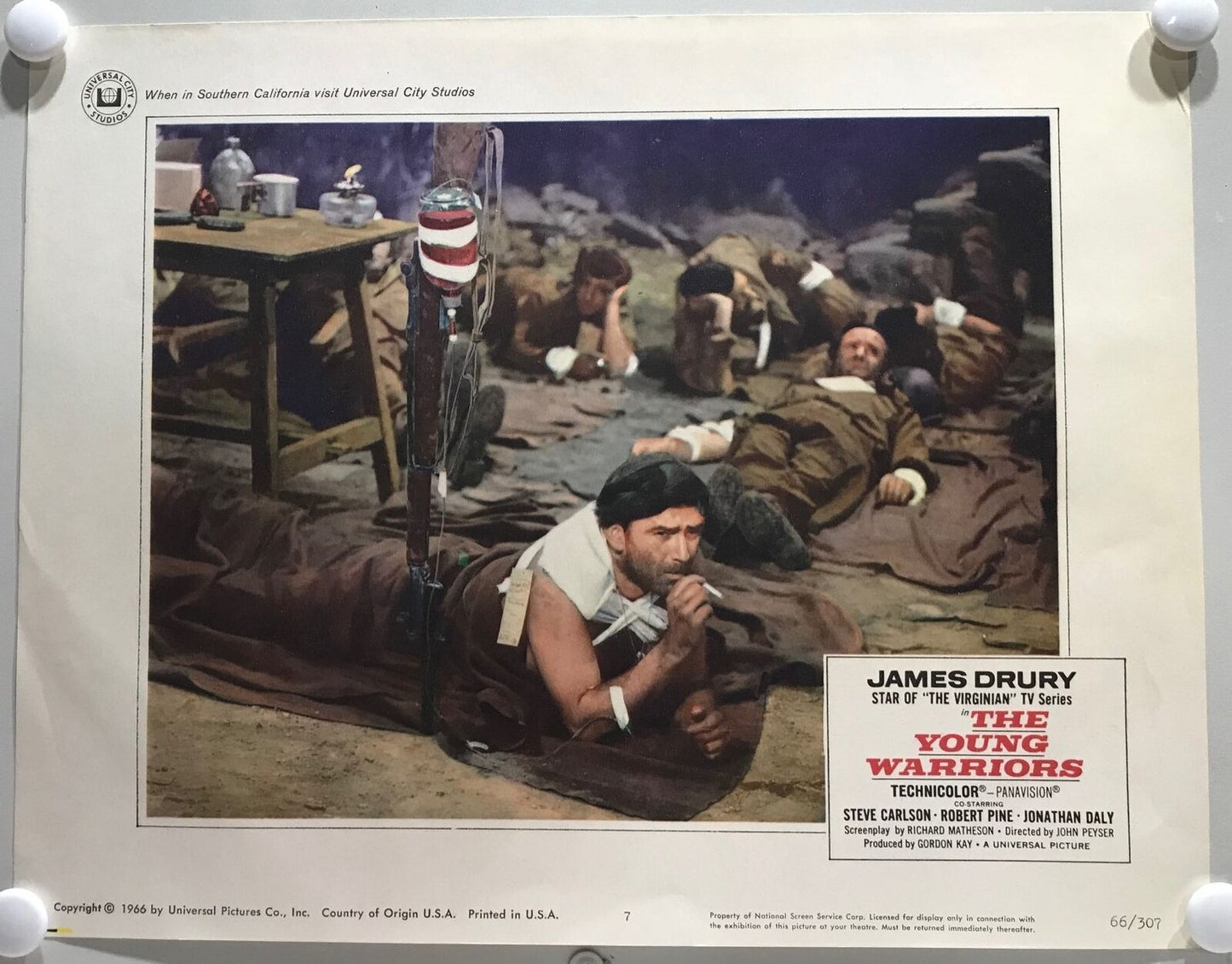 ORIGINAL LOBBY CARDS - THE YOUNG WARRIORS - 1966 - set of 8