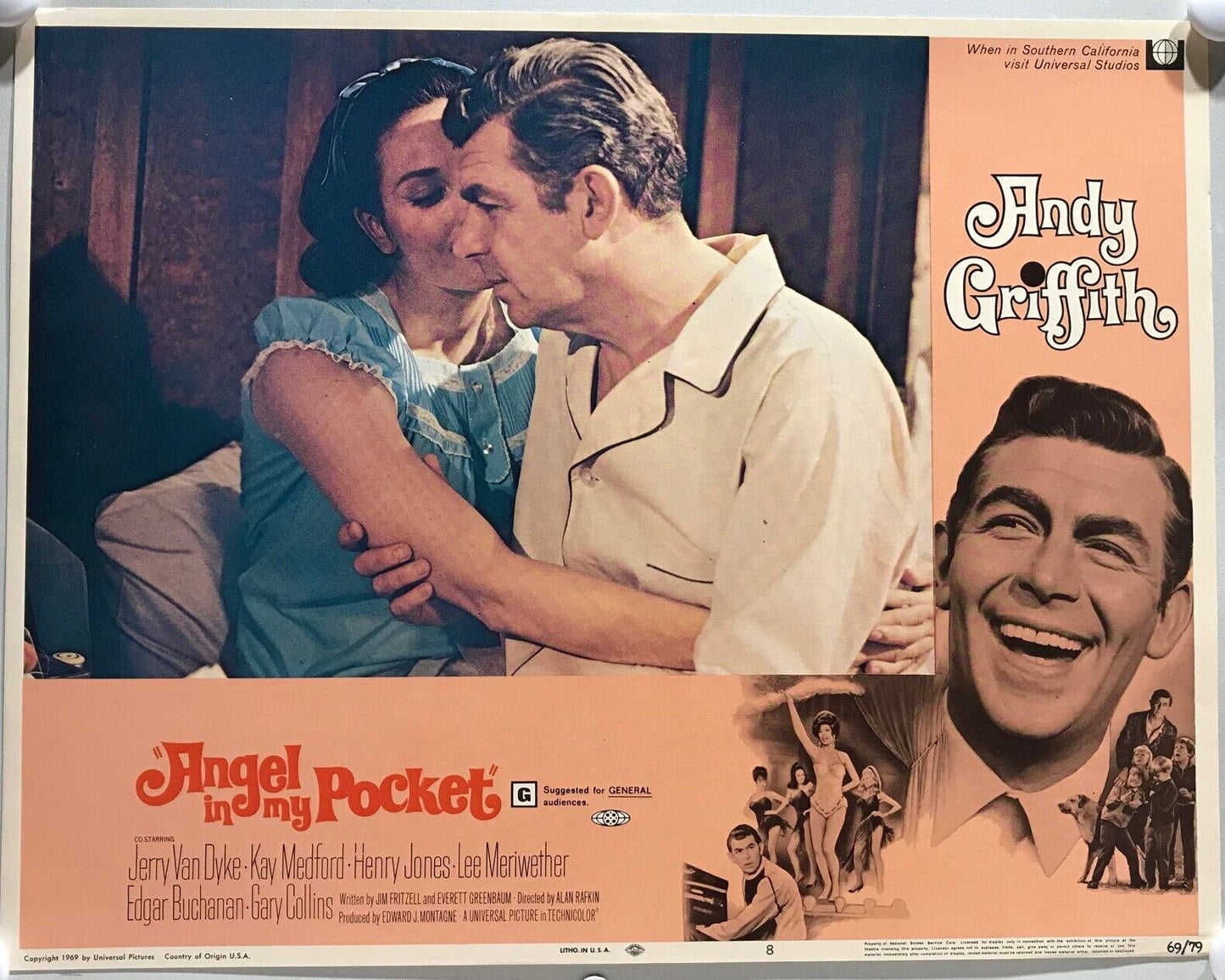 ORIGINAL LOBBY CARDS - ANGEL IN MY POCKET - 1969 - set of 8