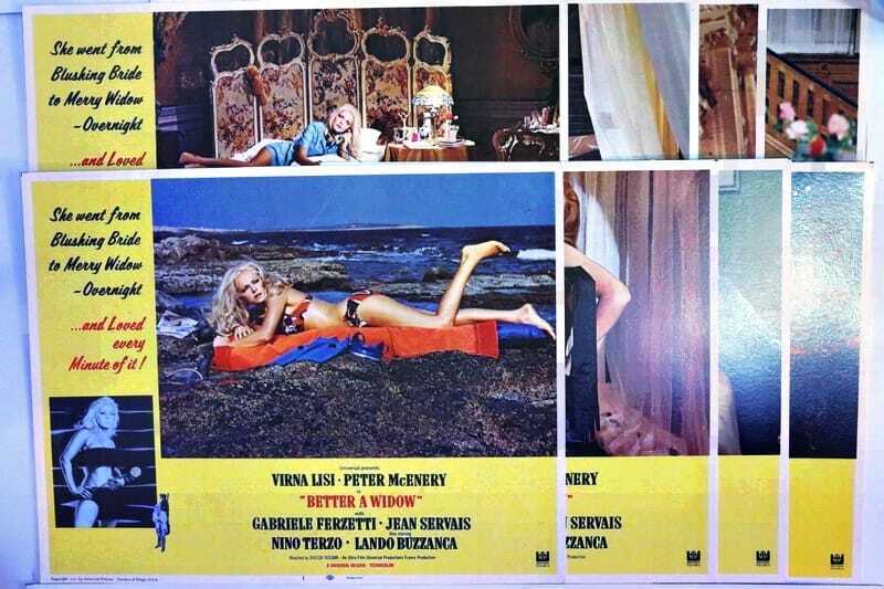 ORIGINAL LOBBY CARDS - BETTER A WIDOW - 1968 - set of 8