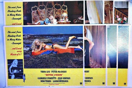 ORIGINAL LOBBY CARDS - BETTER A WIDOW - 1968 - set of 8