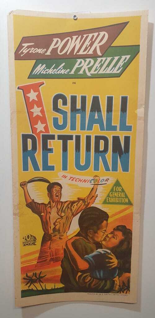 ORIGINAL DAYBILL MOVIE POSTER - I SHALL RETURN