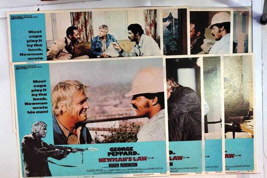 ORIGINAL LOBBY CARDS - NEWMAN'S LAW - 1974 - set of 8