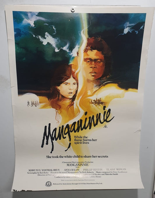 ORIGINAL DAYBILL MOVIE POSTER - MANGANINNIE (a) - 1980 - AUSTRALIAN