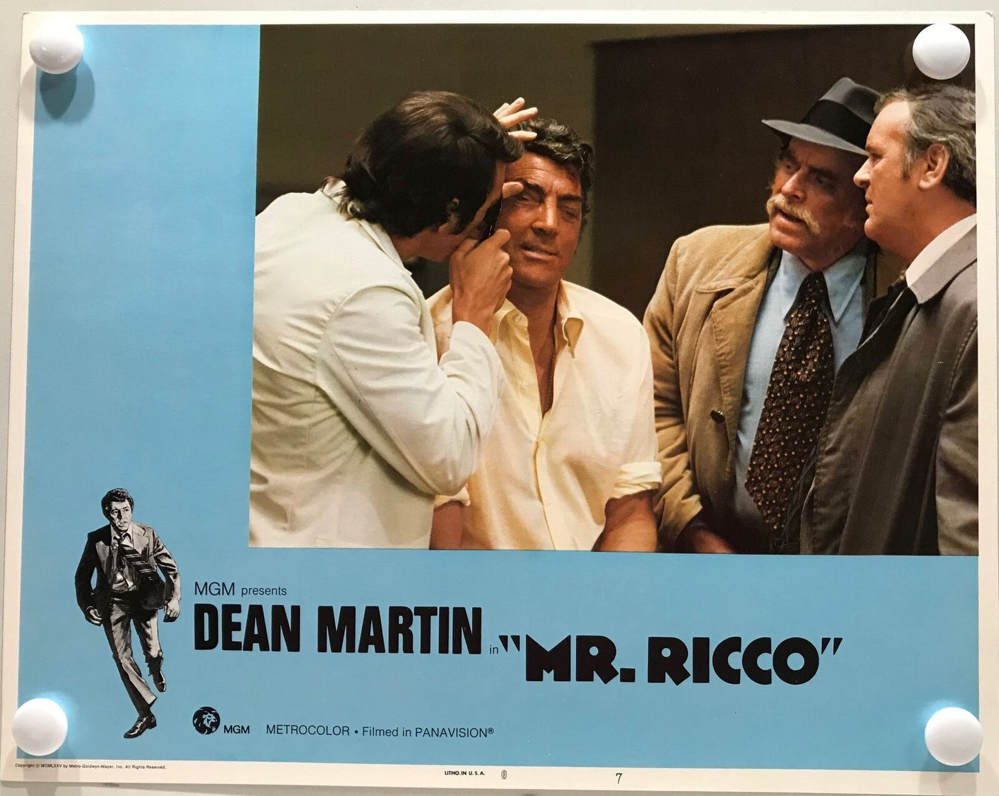 ORIGINAL LOBBY CARDS - MR. RICCO - 1975 - set of 8