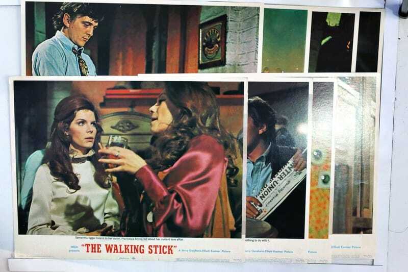 ORIGINAL LOBBY CARDS - THE WALKING STICK - 1970 - set of 8