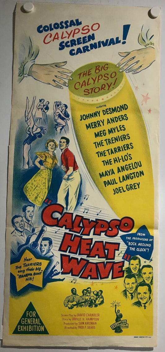 ORIGINAL DAYBILL MOVIE POSTER - CALYPSO HEAT WAVE