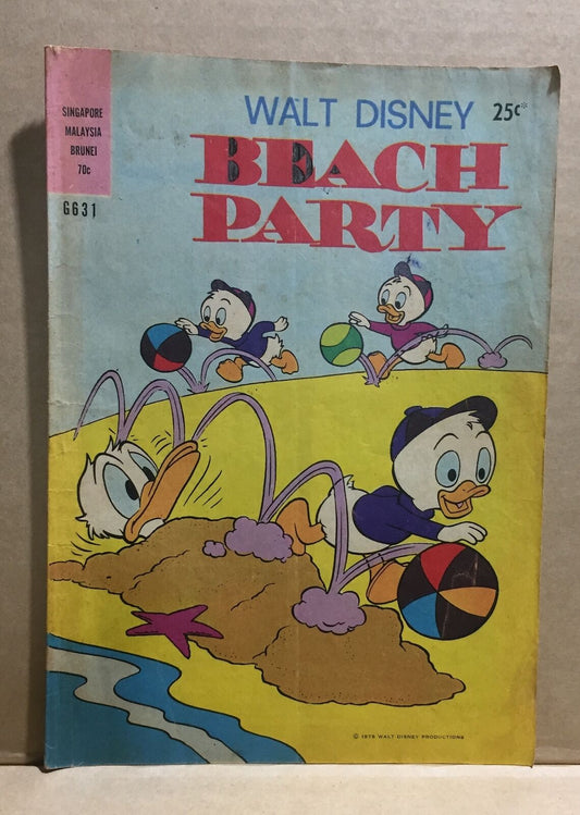 WALT DISNEY COMIC BOOK - BEACH PARTY G631  australian