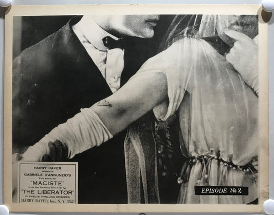 ORIGINAL SERIAL LOBBY CARD - THE LIBERATOR (d) -1918 - Maciste - episode #2 -...