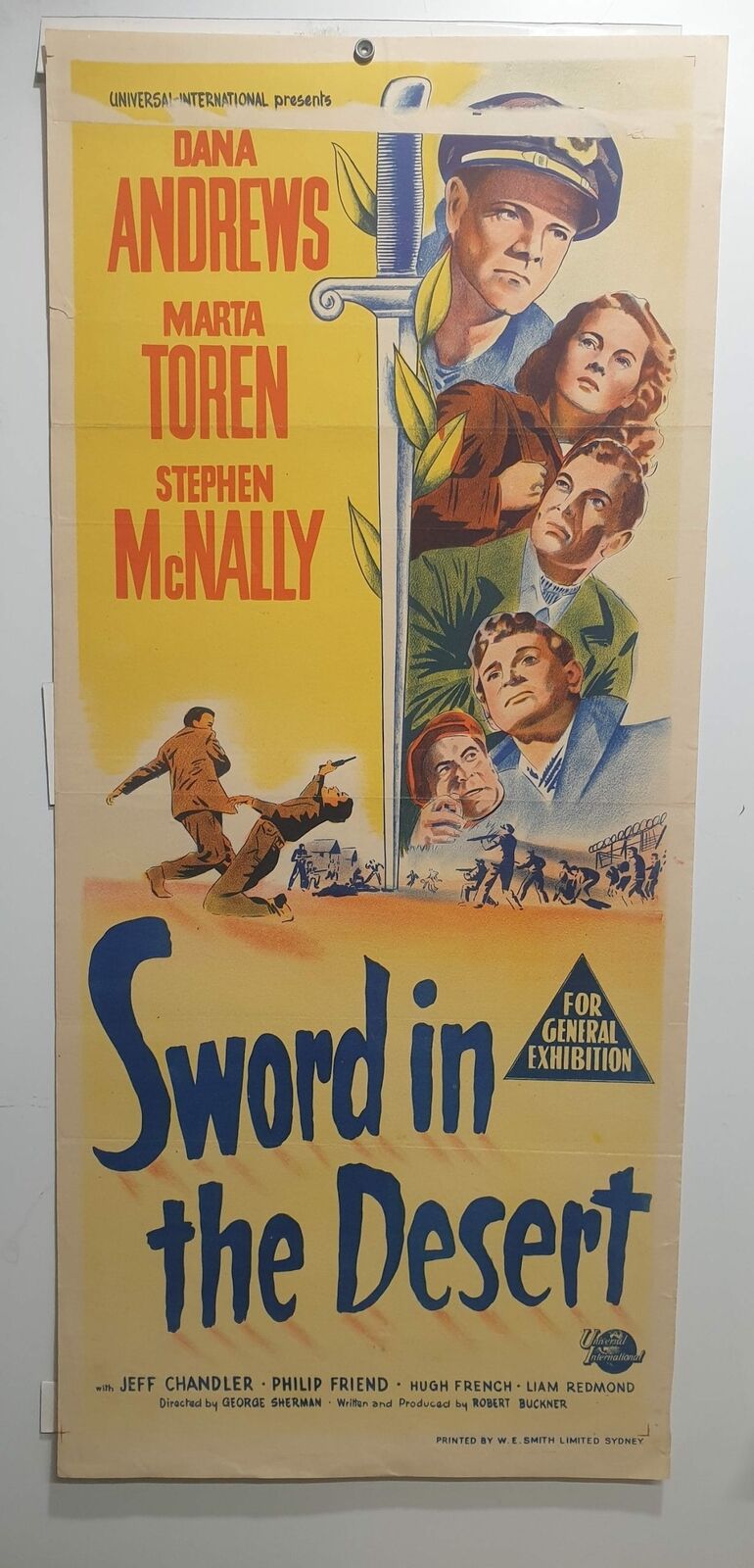 ORIGINAL DAYBILL MOVIE POSTER  – SWORD IN THE DESSERT