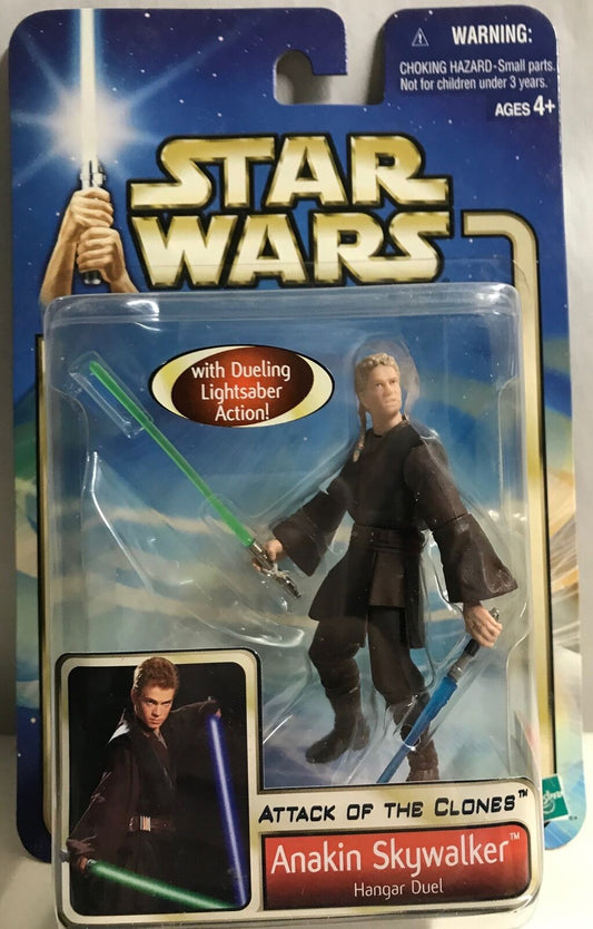 STAR WARS - HASBRO - AOTC - ANAKIN SKYWALKER - "HANGAR DUEL" - with 2 Lightsa...