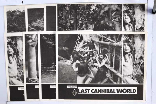 ORIGINAL LOBBY CARDS - LAST CANNIBAL WORLD - 1977 - set of 8
