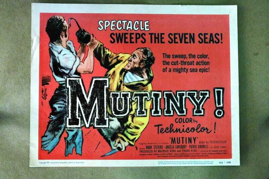 ORIGINAL LOBBY CARD - MUTINY - 1952 title card