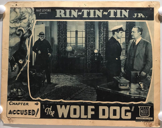 ORIGINAL SERIAL LOBBY CARD - THE WOLF DOG (a) - 1933 - Ch 10 "Accused!"