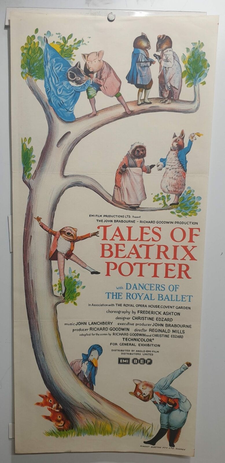 ORIGINAL DAYBILL MOVIE POSTER - TALES OF BEATRIX POTTER