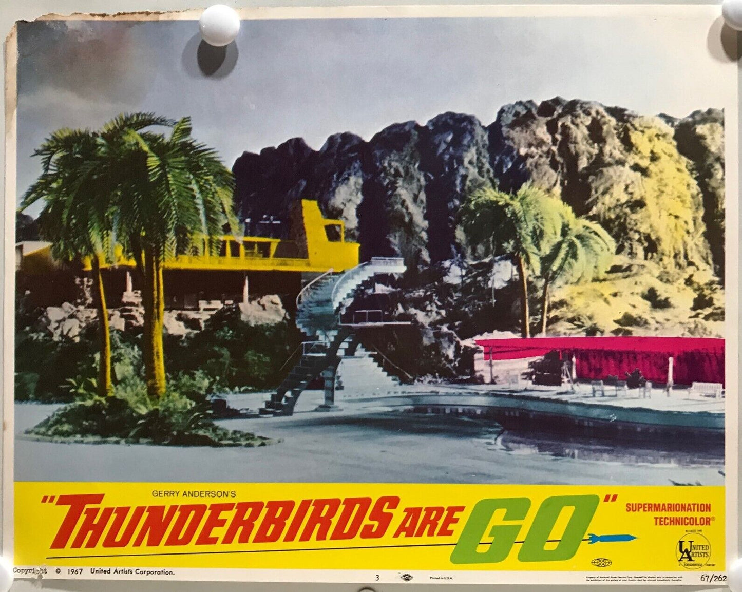 ORIGINAL LOBBY CARDS - THUNDERBIRDS ARE GO - 1966 - set of 8