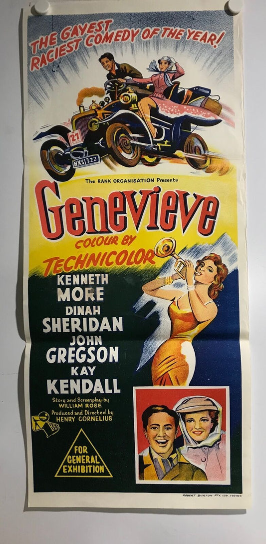 ORIGINAL DAYBILL MOVIE POSTER - GENEVIEVE