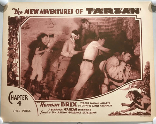 ORIGINAL SERIAL LOBBY CARD - THE NEW ADVENTURES OF TARZAN (b) - 1935 - Ch 4 "...