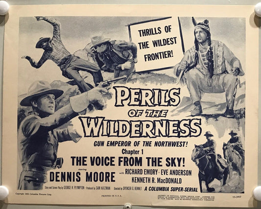 ORIGINAL SERIAL LOBBY CARD - PERILS OF THE WILDERNESS (b) - 1956 - Ch 1