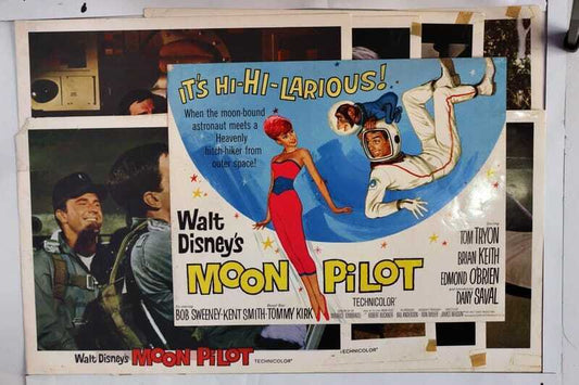 ORIGINAL LOBBY CARDS - MOON PILOT - Walt Disney - 1961 - set of 8