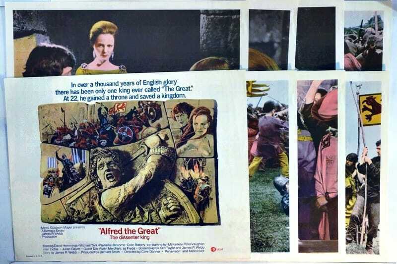 ORIGINAL LOBBY CARDS - ALFRED THE GREAT - 1969 - set of 8