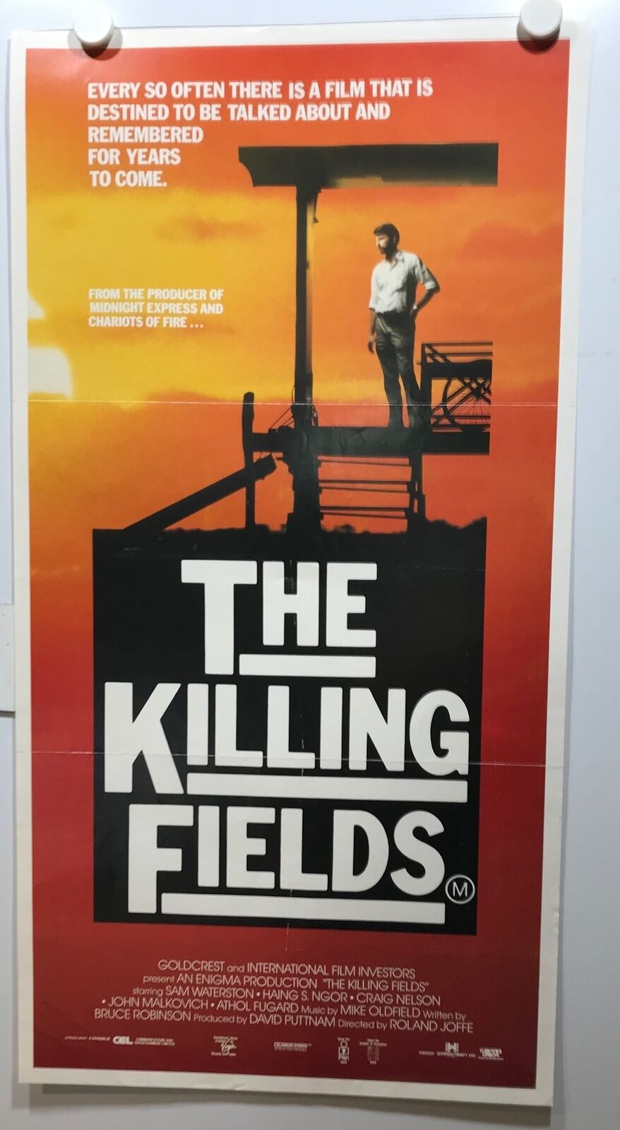 ORIGINAL DAYBILL MOVIE POSTER - THE KILLING FIELDS - 1984