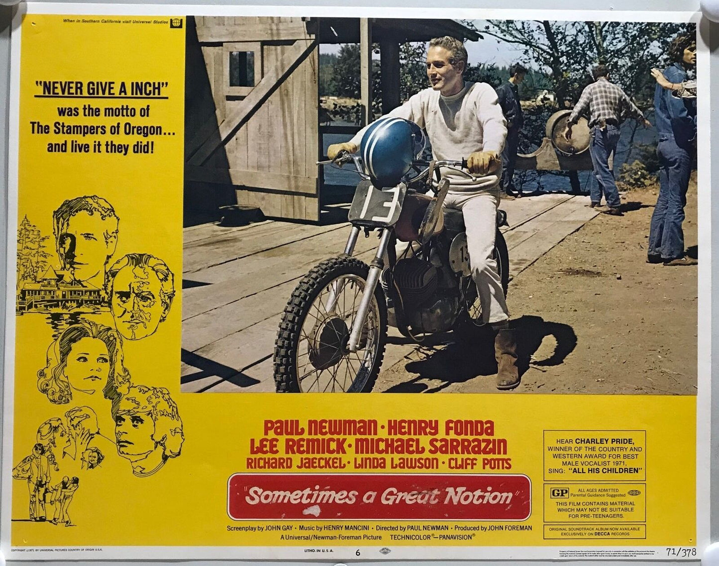 ORIGINAL LOBBY CARDS - SOMETIMES A GREAT NOTION - 1971 - set of 8