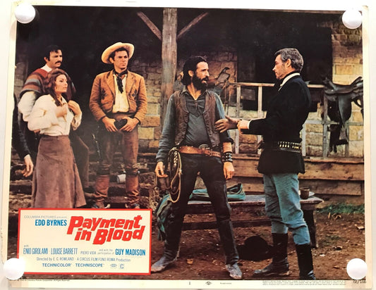 ORIGINAL LOBBY CARDS - PAYMENT IN BLOOD - 1968 - set of 8