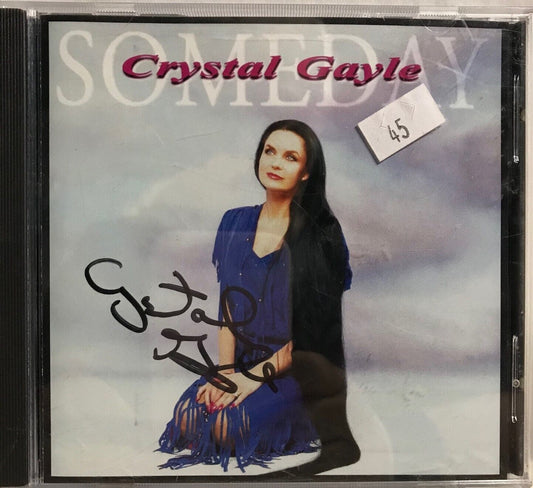 MUSIC CD IN CASE (COVER SIGNED) - CRYSTAL GAYLE - SOMEDAY