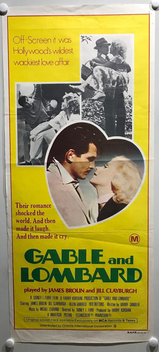 ORIGINAL DAYBILL MOVIE POSTER - GABLE AND LOMBARD - 1976