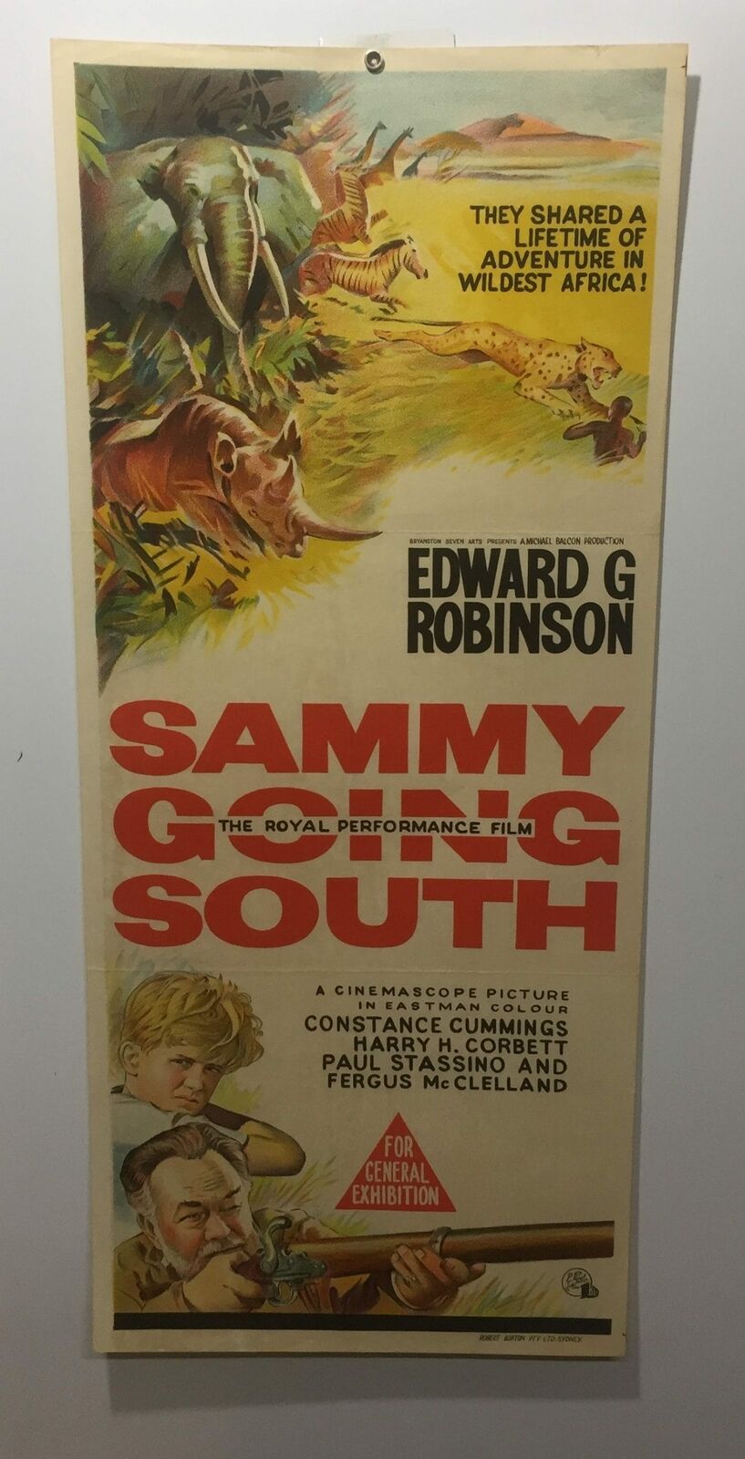 ORIGINAL DAYBILL MOVIE POSTER - SAMMY GOING SOUTH