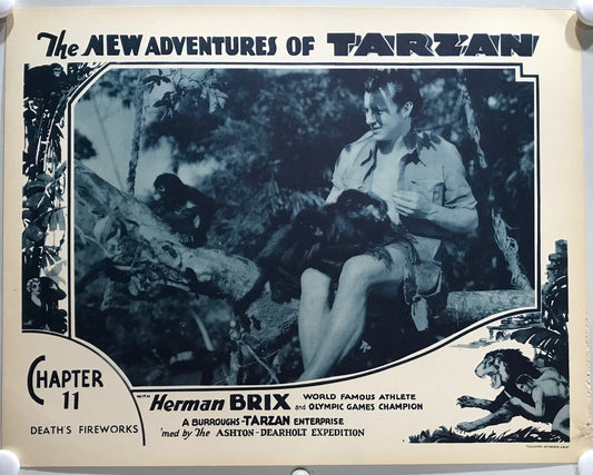 ORIGINAL SERIAL LOBBY CARD - THE NEW ADVENTURES OF TARZAN (b) - 1935 - Ch 11 ...