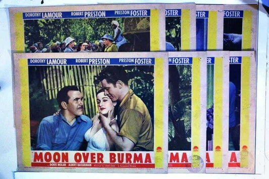 ORIGINAL LOBBY CARDS - MOON OVER BURMA - 1940 - set of 8