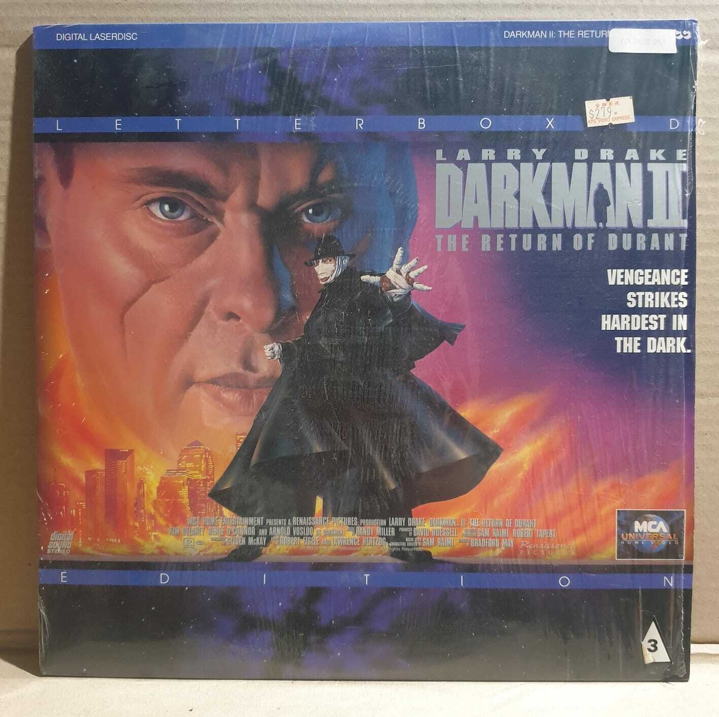 LASERDISC MOVIE - DARKMAN II - RETURN OF DURANT - Larry Drake